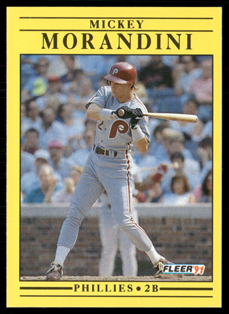 Mickey Morandini 1991 Fleer #407b Philadelphia Phillies front