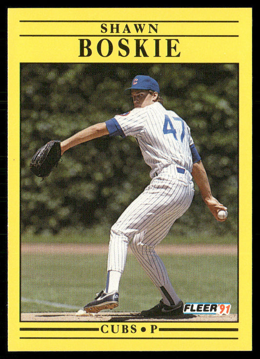 Shawn Boskie 1991 Fleer #416b Chicago Cubs