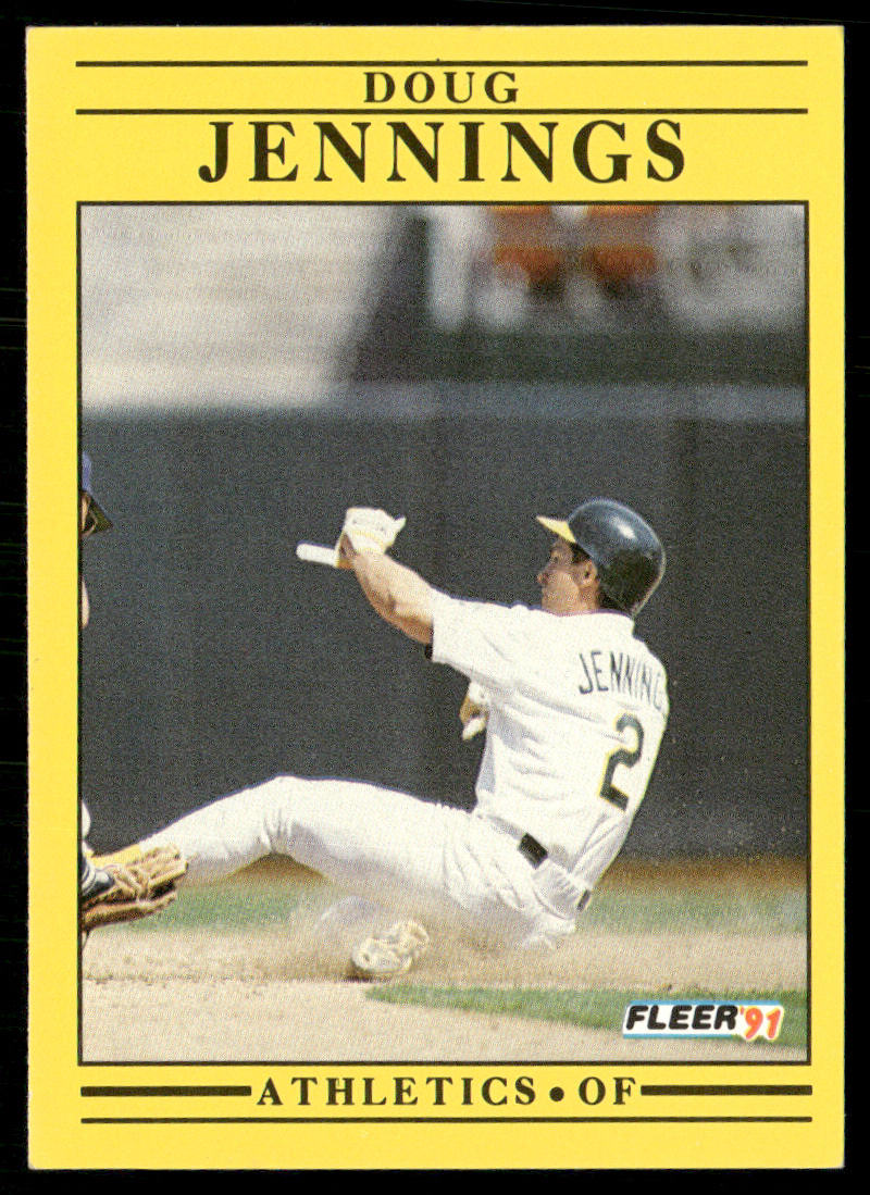 Doug Jennings 1991 Fleer #12b Oakland Athletics front