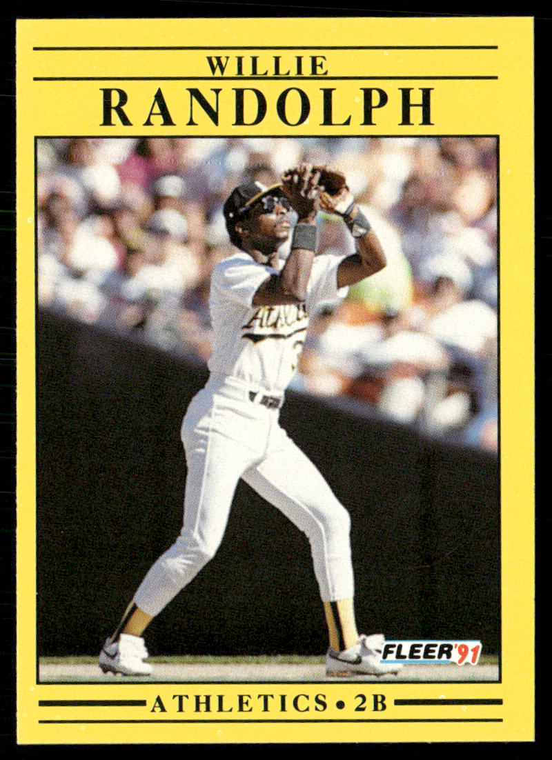 Willie Randolph 1991 Fleer #22 Oakland Athletics front