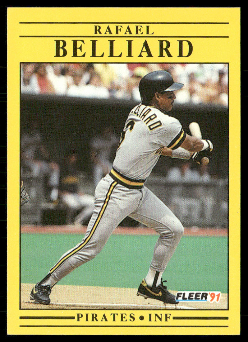 Rafael Belliard 1991 Fleer #32a Pittsburgh Pirates