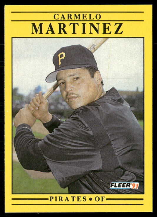 Carmelo Martinez 1991 Fleer #44b Pittsburgh Pirates front