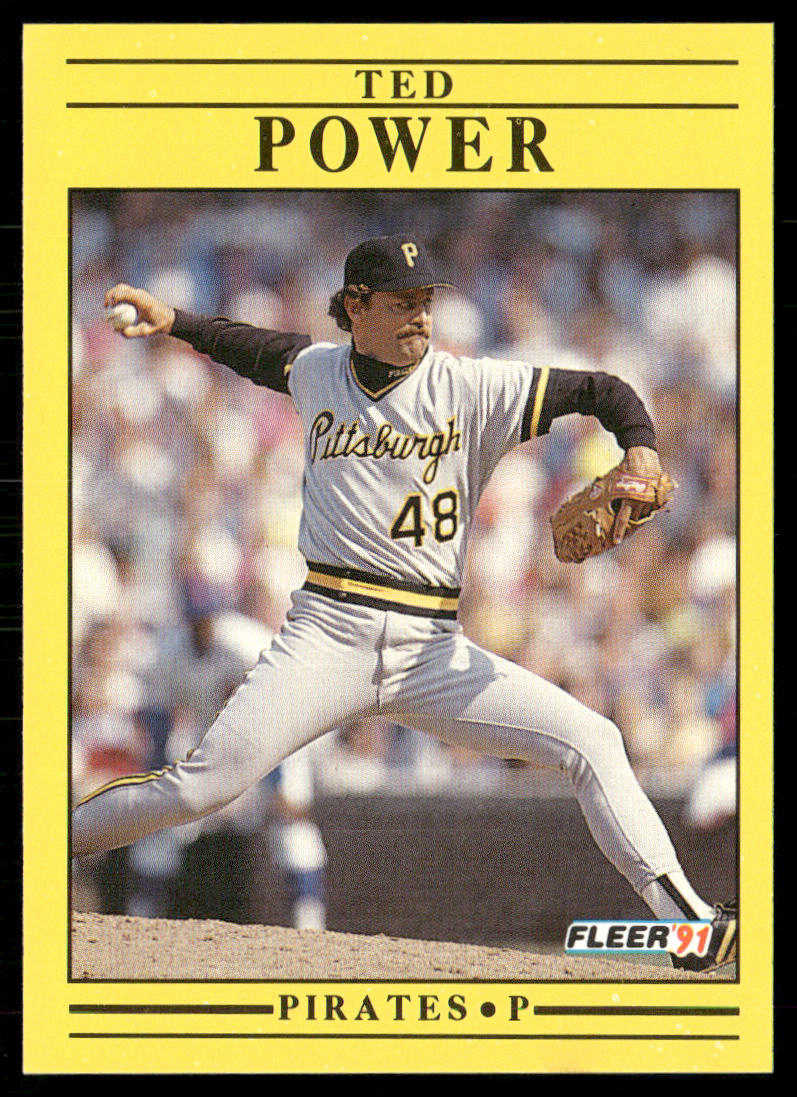 Ted Power 1991 Fleer #46b Pittsburgh Pirates front