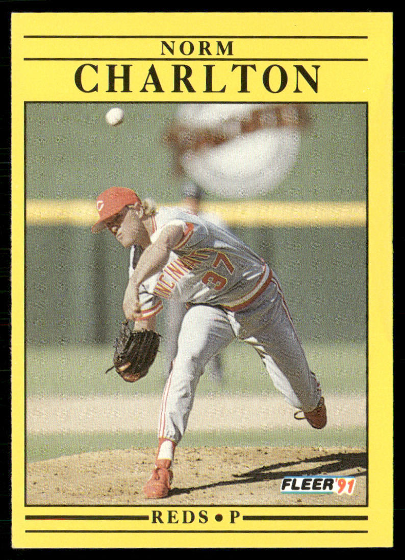 Norm Charlton 1991 Fleer #60b Cincinnati Reds