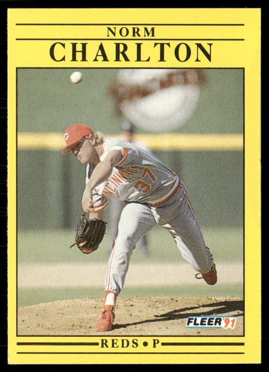 Norm Charlton 1991 Fleer #60b Cincinnati Reds