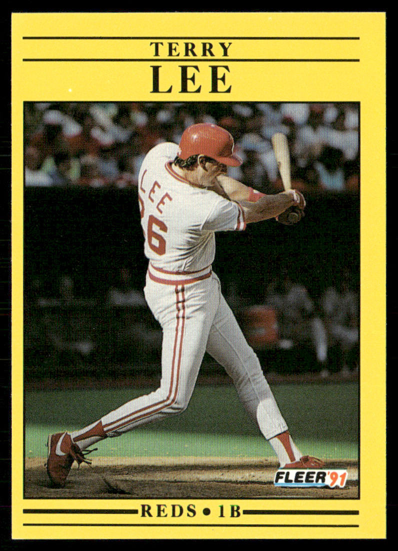 Terry Lee 1991 Fleer #70b RC Cincinnati Reds front