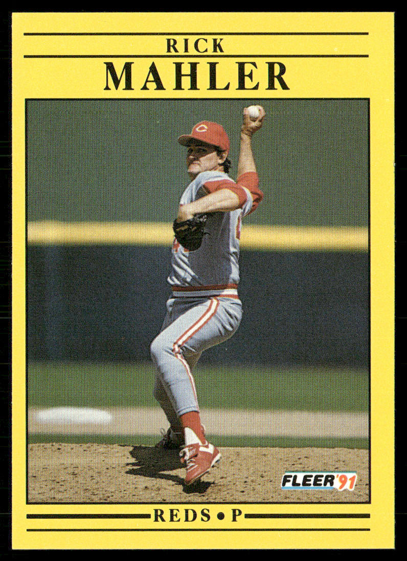Rick Mahler 1991 Fleer #71b Cincinnati Reds front