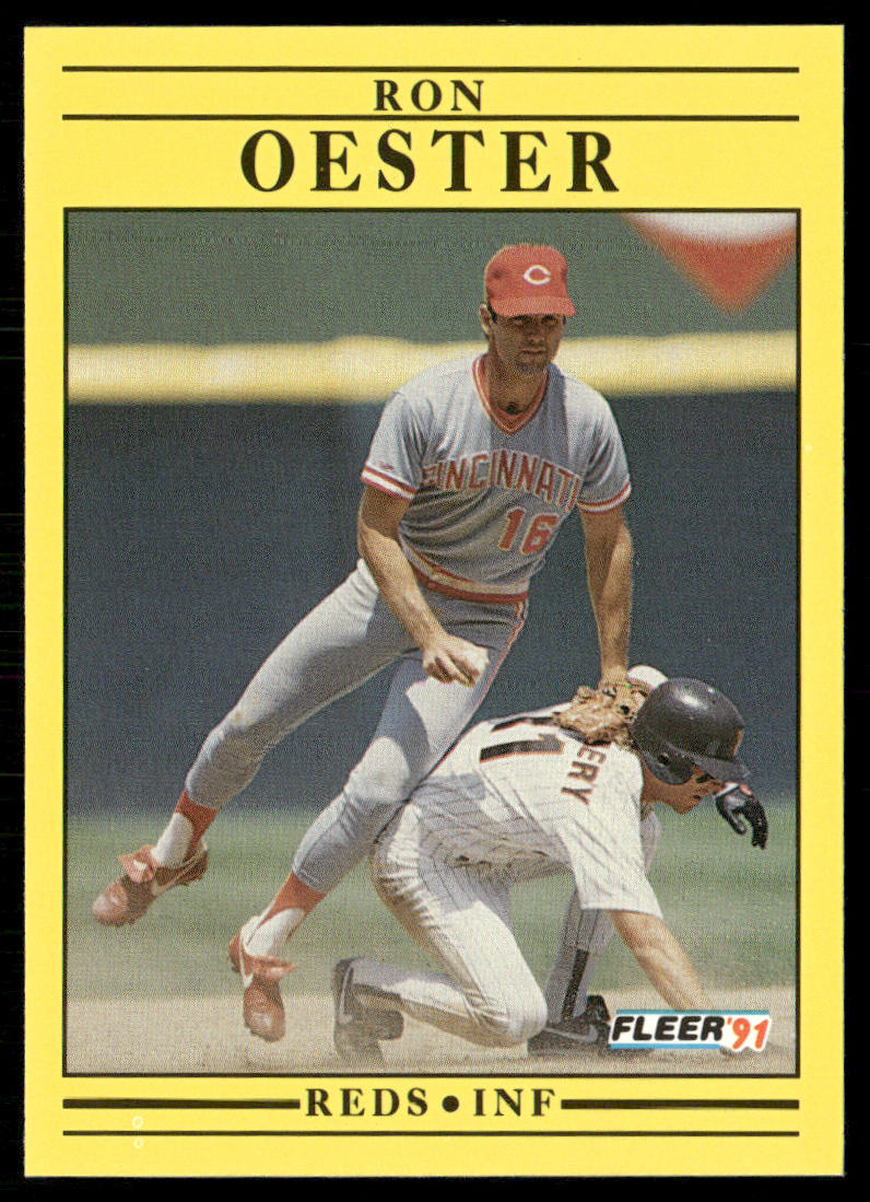 Ron Oester 1991 Fleer #74b Cincinnati Reds