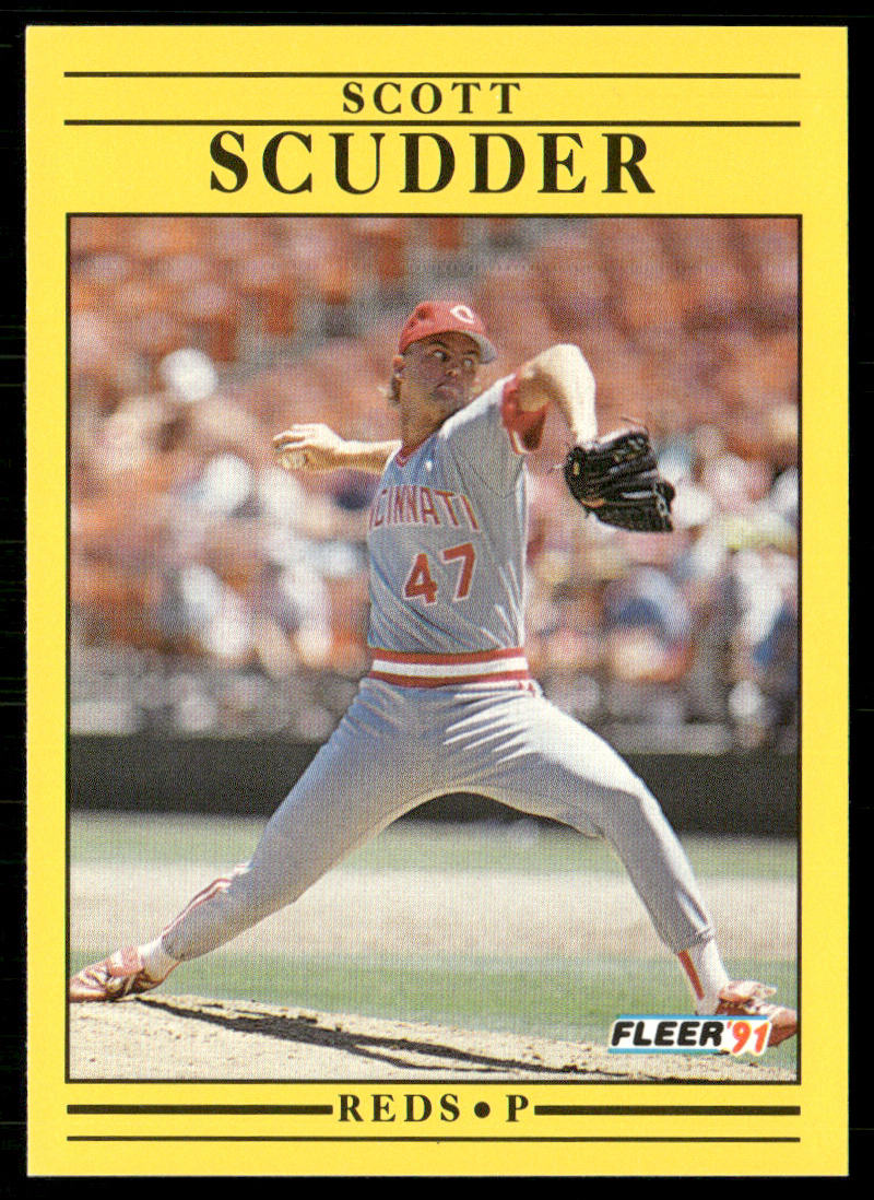 Scott Scudder 1991 Fleer #81b Cincinnati Reds front