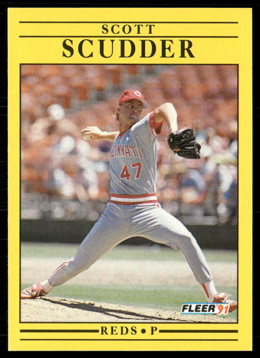 Scott Scudder 1991 Fleer #81b Cincinnati Reds front