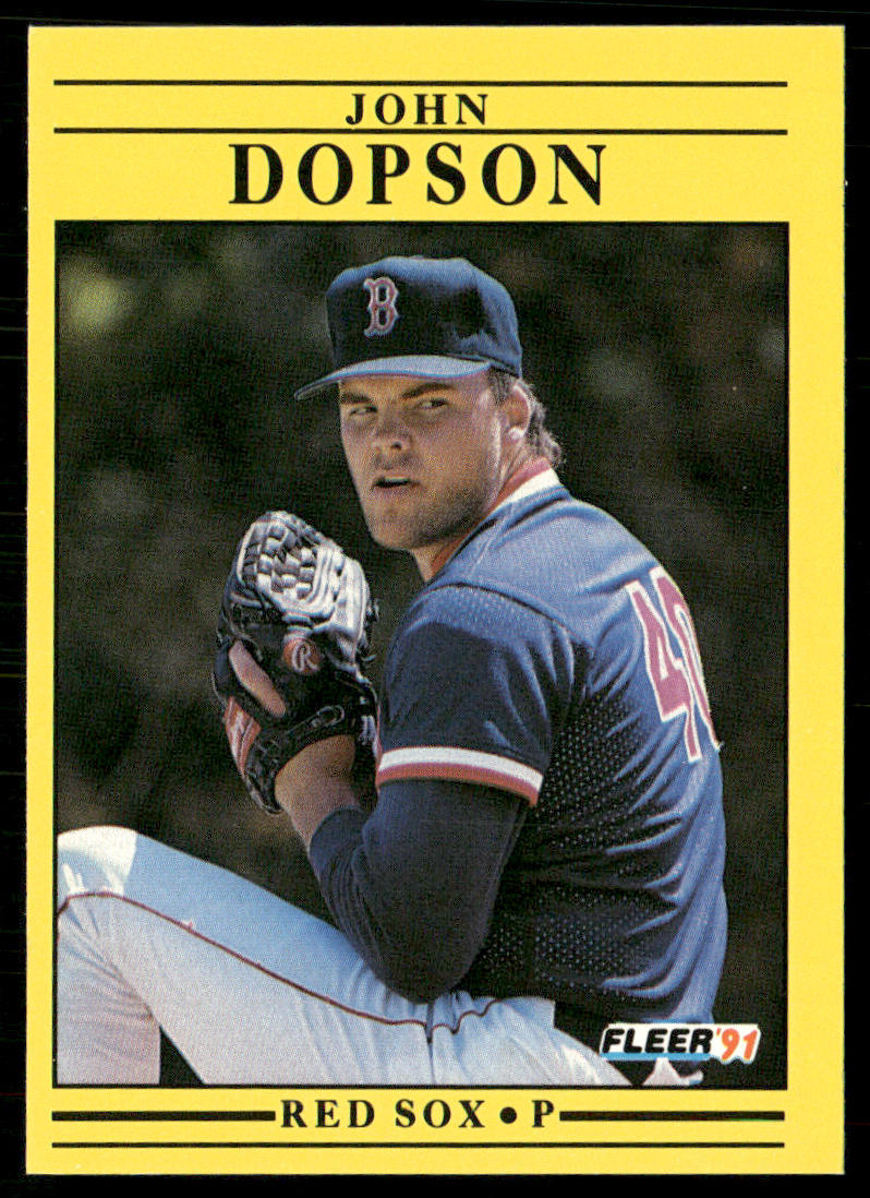 John Dopson 1991 Fleer #92a Boston Red Sox front
