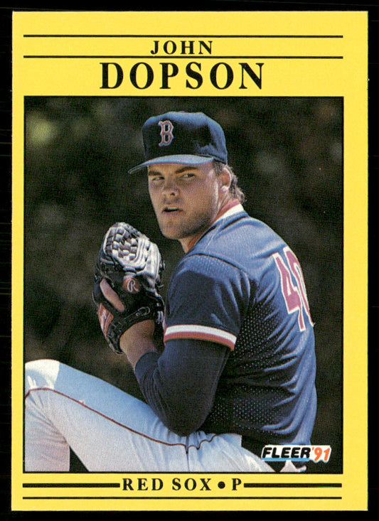 John Dopson 1991 Fleer #92a Boston Red Sox front