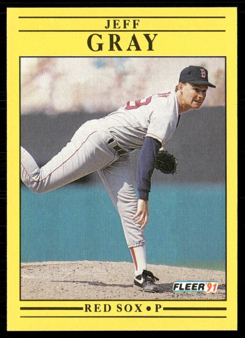 Jeff Gray 1991 Fleer #95a RC Boston Red Sox