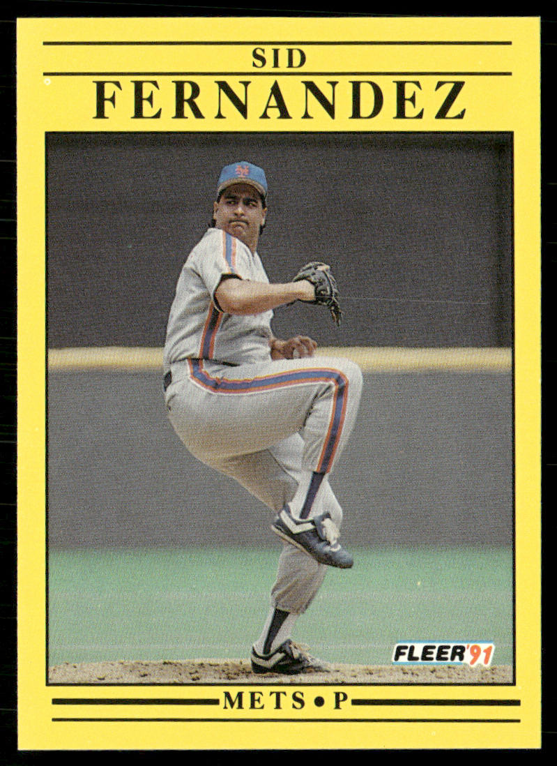 Sid Fernandez 1991 Fleer #146a New York Mets