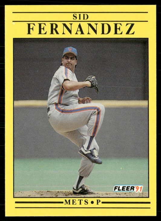 Sid Fernandez 1991 Fleer #146a New York Mets