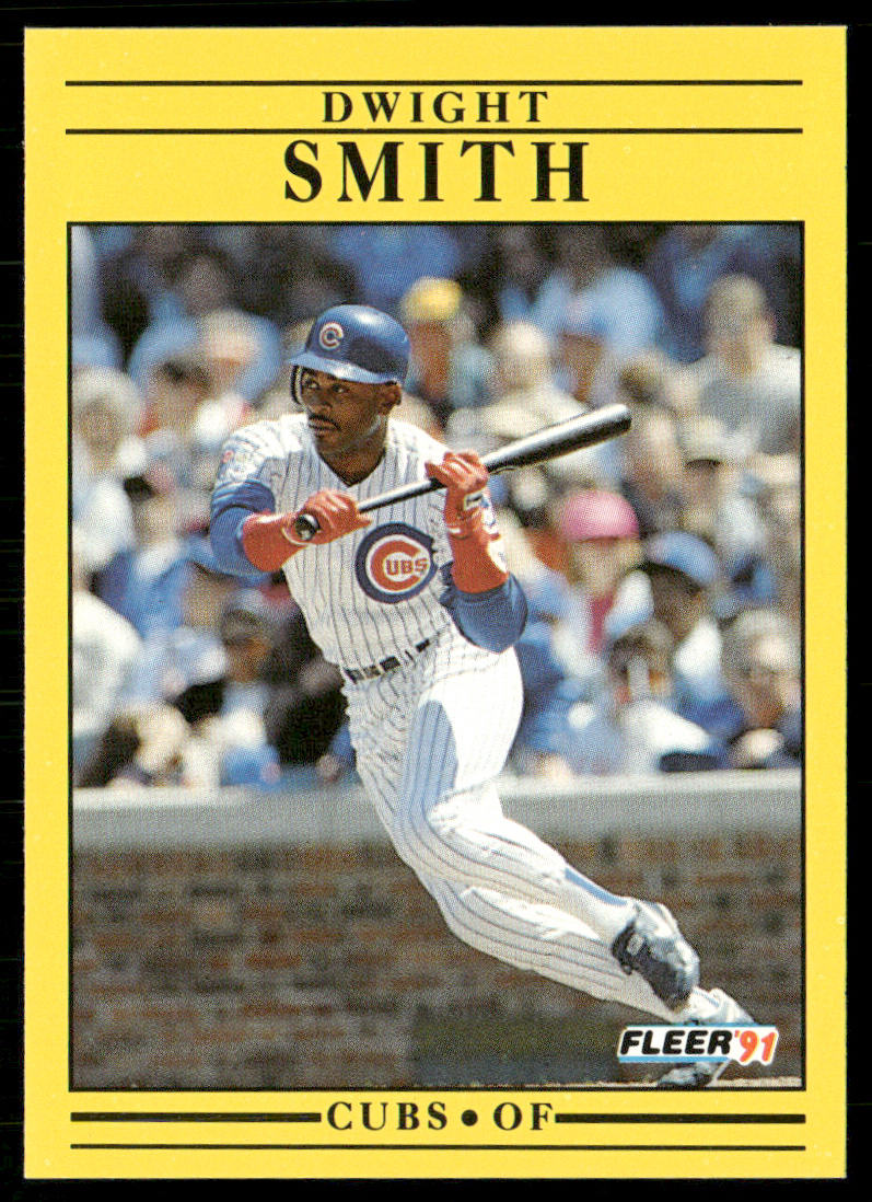 Dwight Smith 1991 Fleer #432b Chicago Cubs front