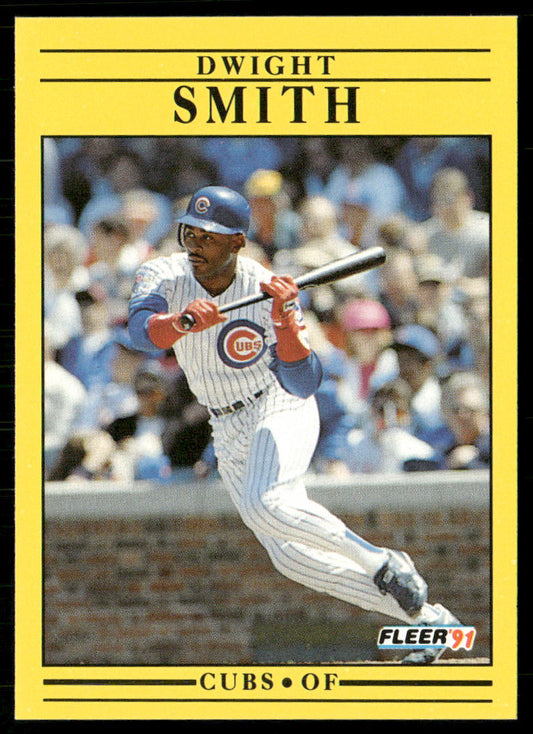 Dwight Smith 1991 Fleer #432b Chicago Cubs front