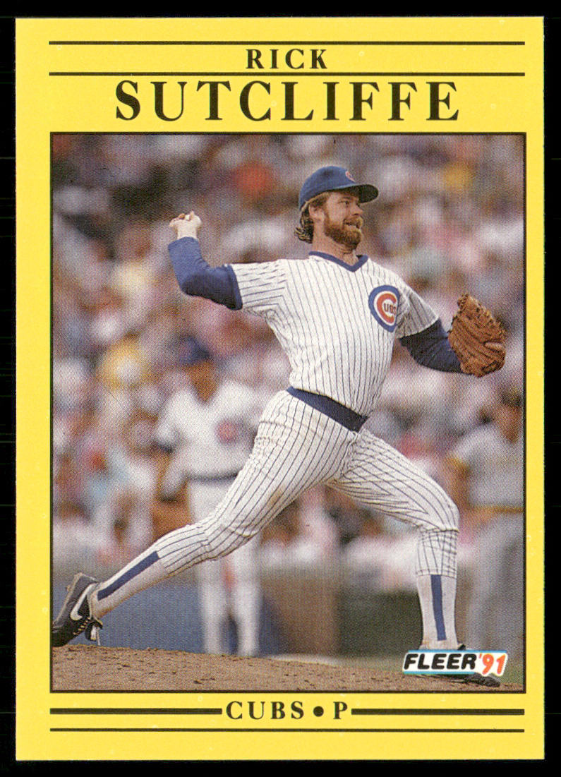 Rick Sutcliffe 1991 Fleer #434b Chicago Cubs