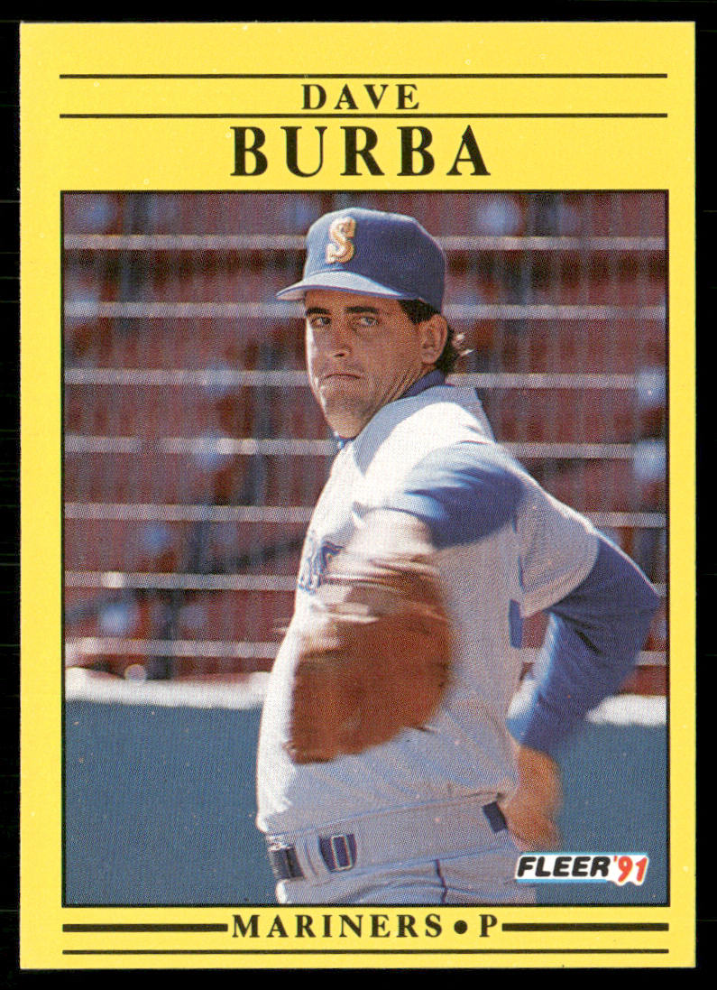Dave Burba 1991 Fleer #447b RC Seattle Mariners