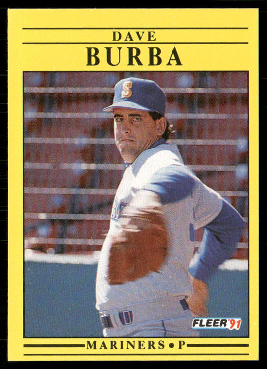 Dave Burba 1991 Fleer #447b RC Seattle Mariners