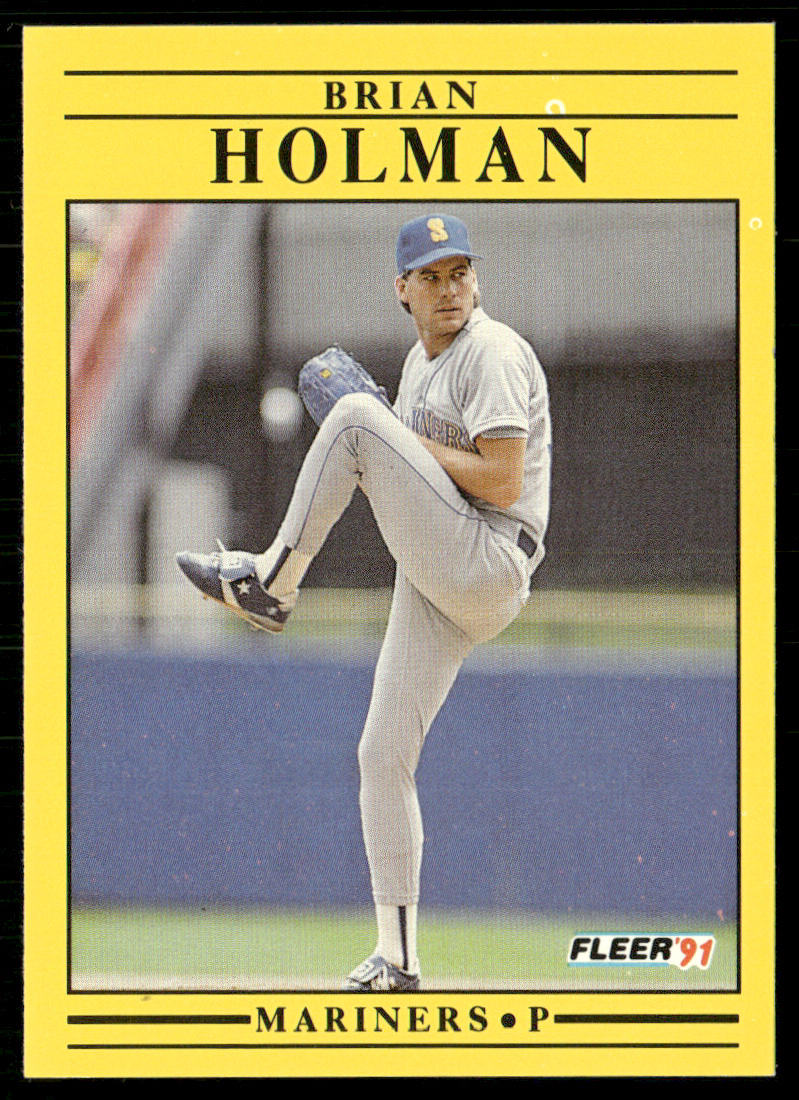 Brian Holman 1991 Fleer #453 Seattle Mariners front