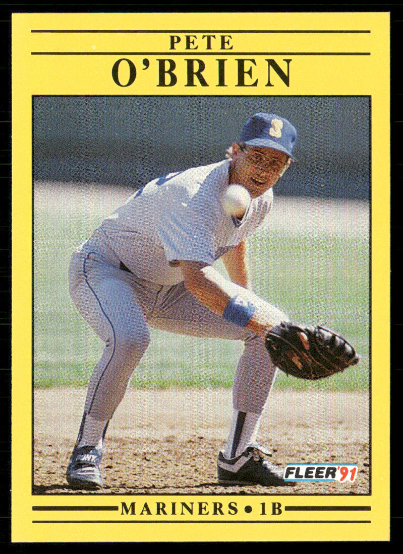 Pete O'Brien 1991 Fleer #459 Seattle Mariners