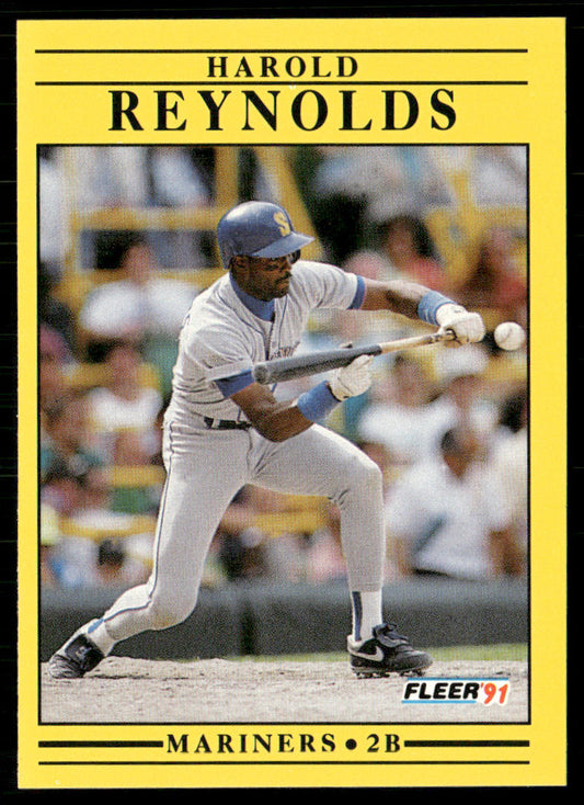 Harold Reynolds 1991 Fleer #460 Seattle Mariners front
