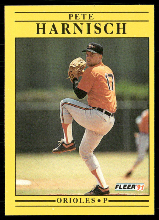 Pete Harnisch 1991 Fleer #474b Baltimore Orioles