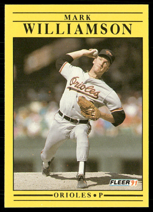 Mark Williamson 1991 Fleer #495b Baltimore Orioles front