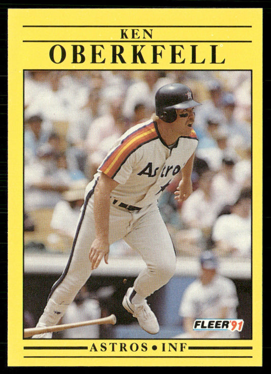 Ken Oberkfell 1991 Fleer #511b Houston Astros front