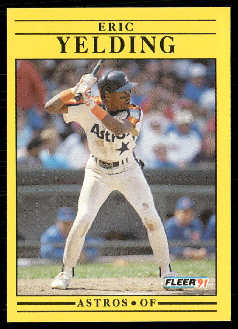 Eric Yelding 1991 Fleer #520a Houston Astros front