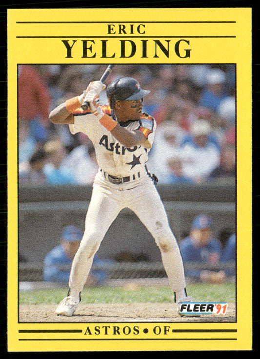 Eric Yelding 1991 Fleer #520a Houston Astros front