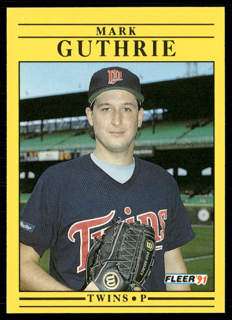 Mark Guthrie 1991 Fleer #612 Minnesota Twins front