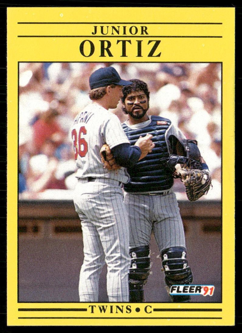 Junior Ortiz 1991 Fleer #622 Minnesota Twins front