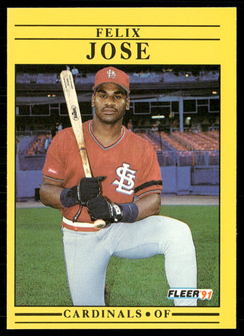 Felix Jose 1991 Fleer #636 St. Louis Cardinals