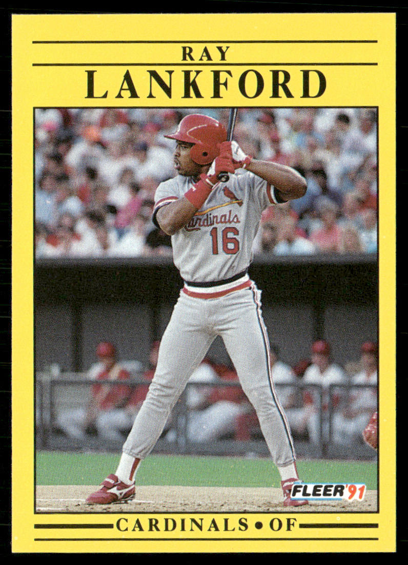 Ray Lankford 1991 Fleer #637b St. Louis Cardinals front