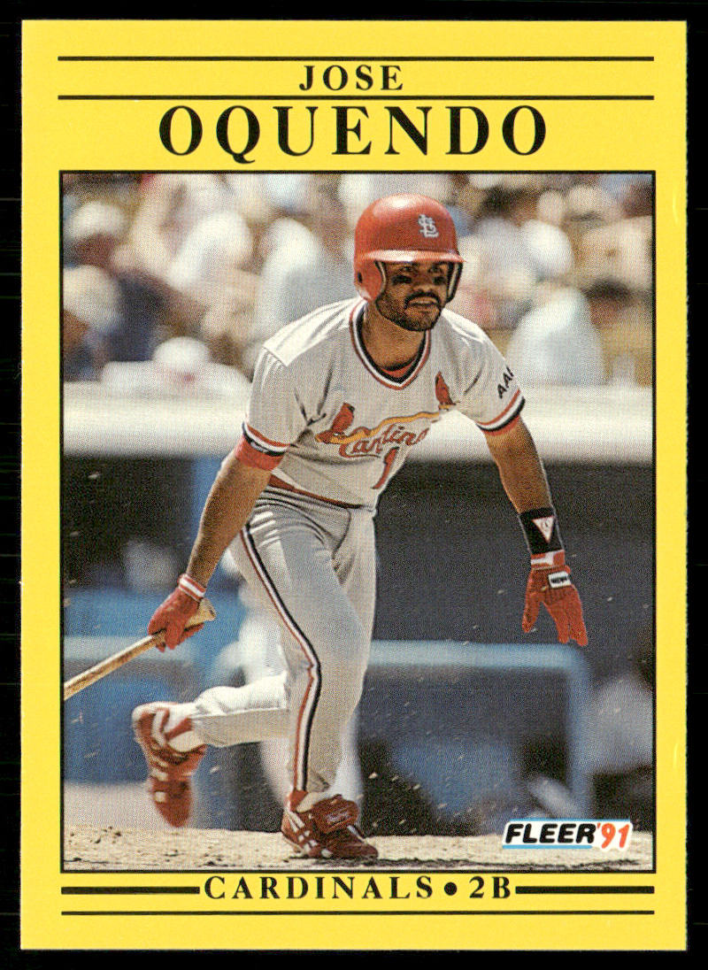 Jose Oquendo 1991 Fleer #640 St. Louis Cardinals