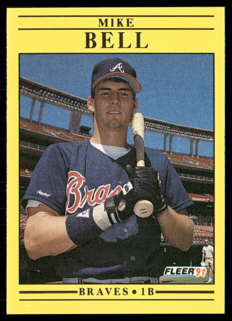 Mike Bell 1991 Fleer #682b RC Atlanta Braves