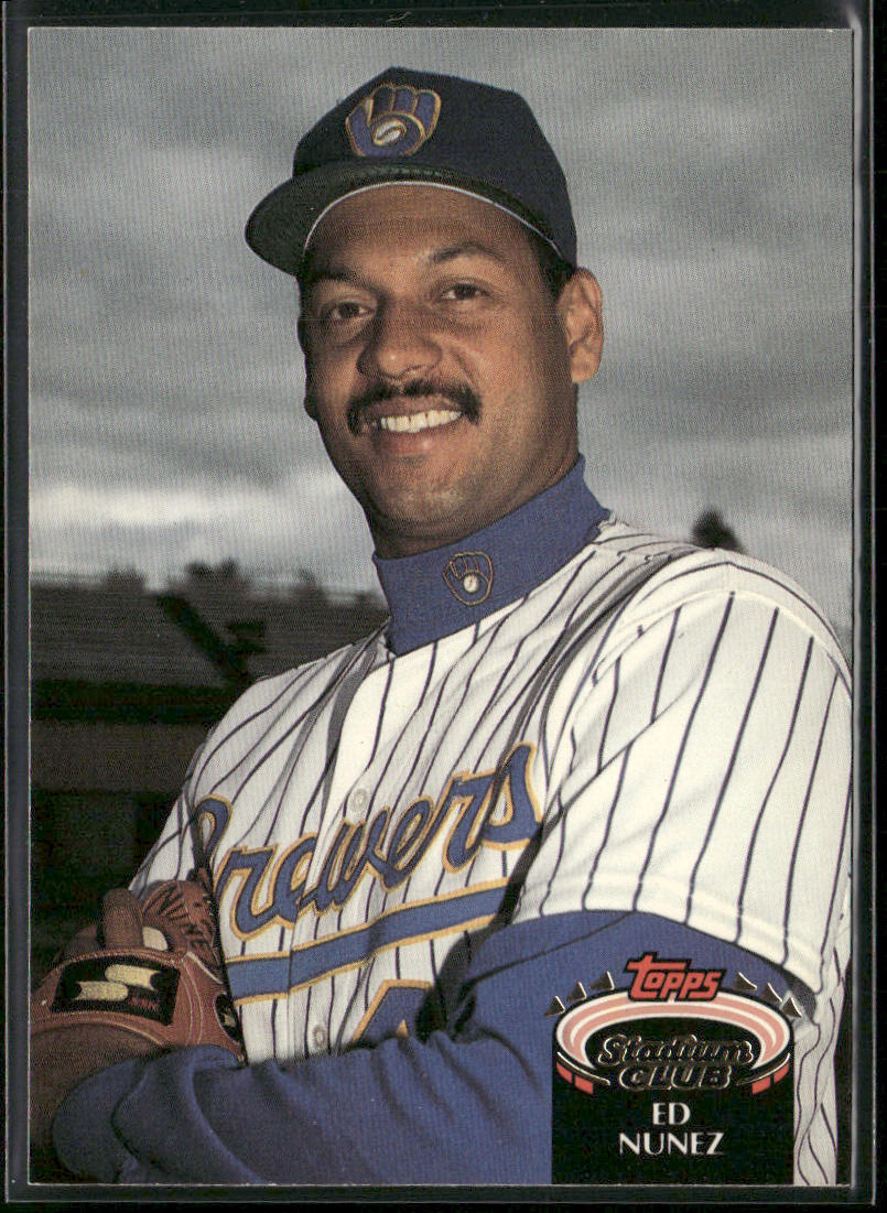 Edwin Nunez 1992 Stadium Club #776b Milwaukee Brewers