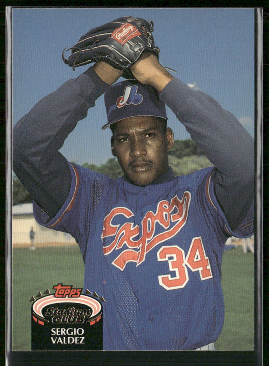 Sergio Valdez 1992 Stadium Club #789 Montreal Expos