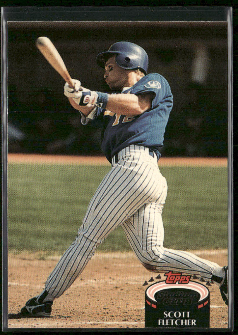 Scott Fletcher 1992 Stadium Club #792b Milwaukee Brewers