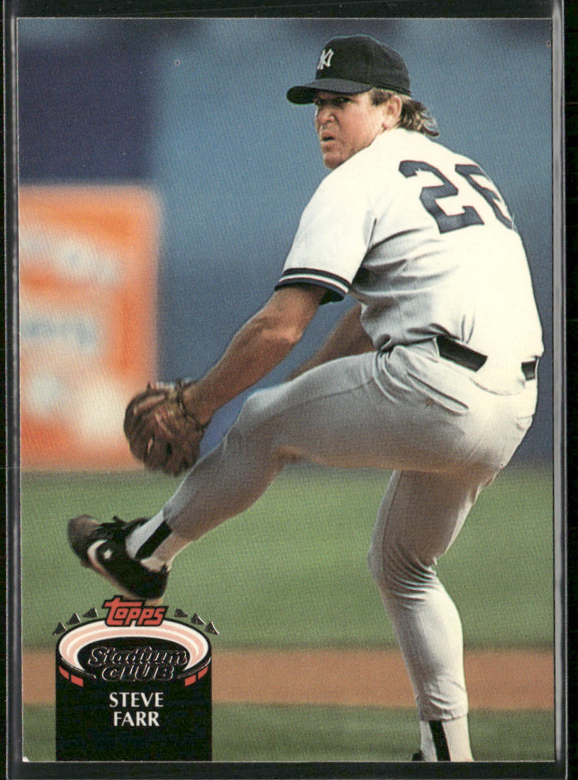 Steve Farr 1992 Stadium Club #793b New York Yankees