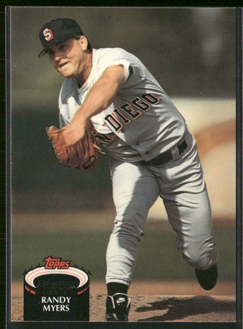 Randy Myers 1992 Stadium Club #805b San Diego Padres