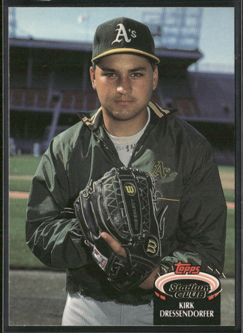 Kirk Dressendorfer 1992 Stadium Club #806 Oakland Athletics