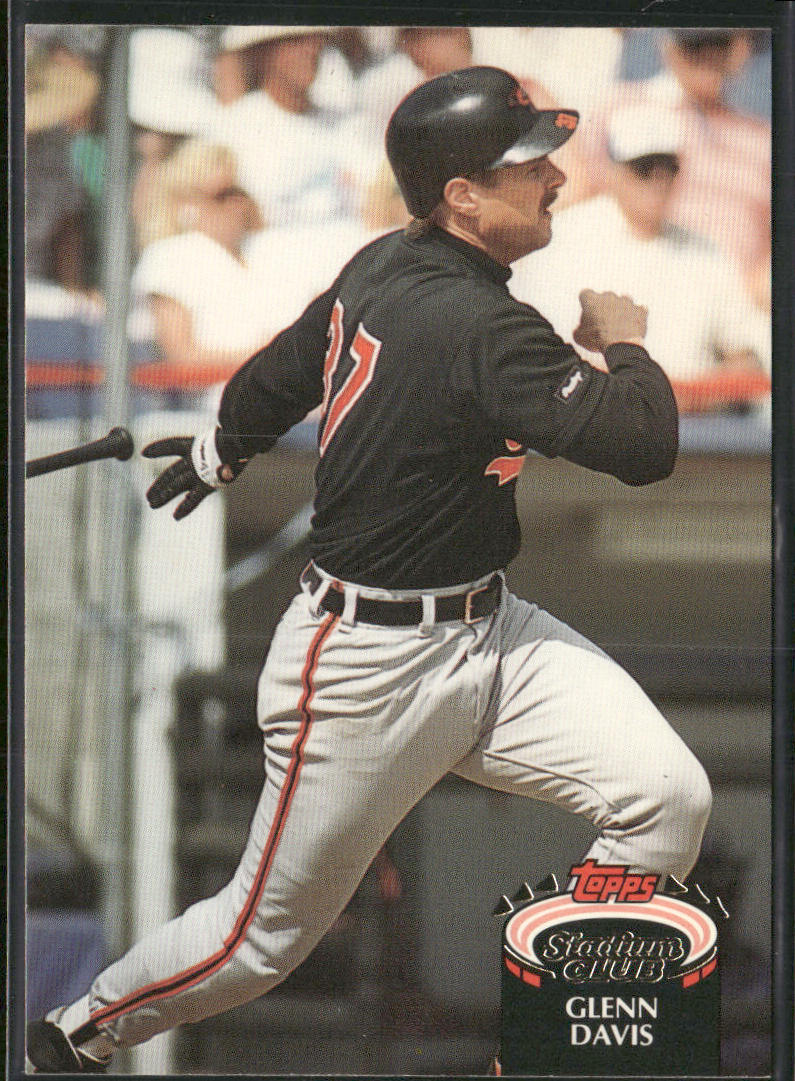 Glenn Davis 1992 Stadium Club #808b Baltimore Orioles