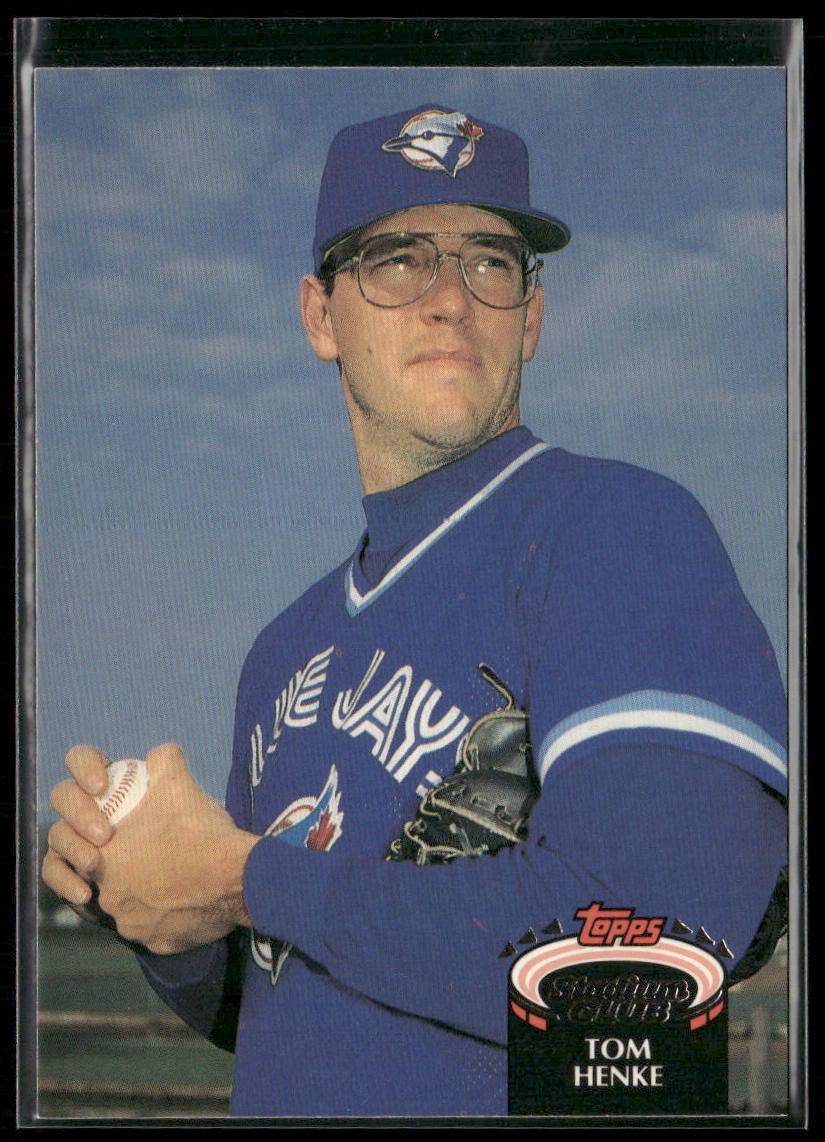 Tom Henke 1992 Stadium Club #819b Toronto Blue Jays