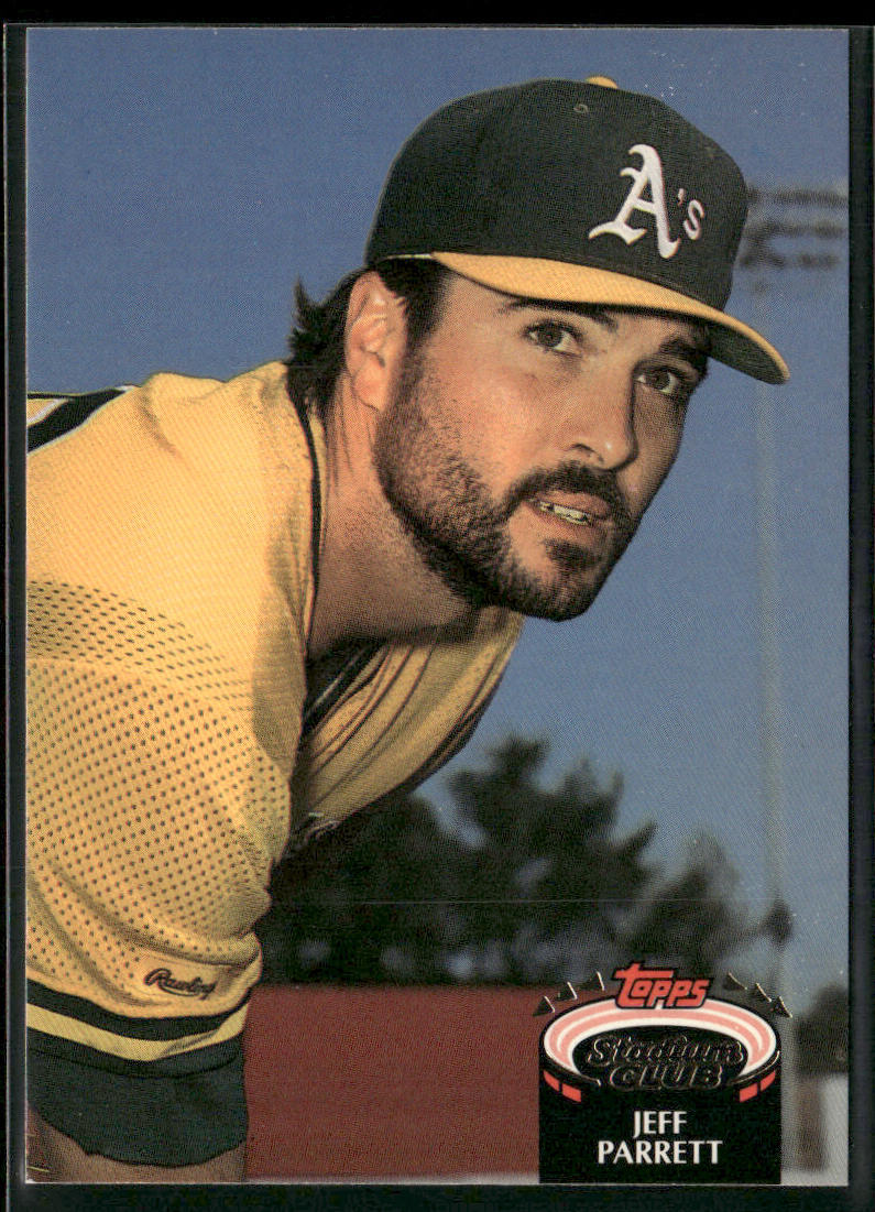 Jeff Parrett 1992 Stadium Club #834b Oakland Athletics