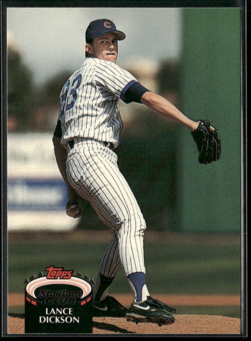 Lance Dickson 1992 Stadium Club #836b Chicago Cubs