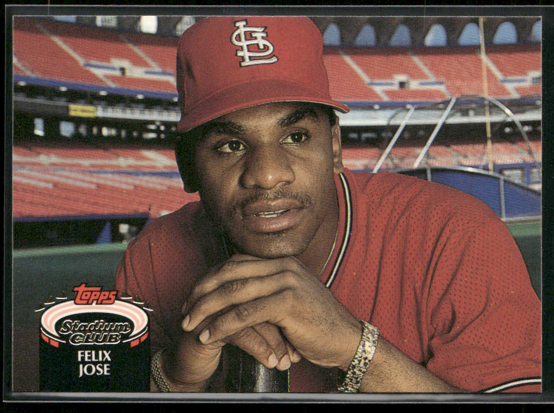 Felix Jose 1992 Stadium Club #407 St. Louis Cardinals