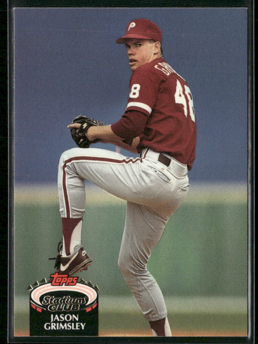 Jason Grimsley 1992 Stadium Club #418b Philadelphia Phillies